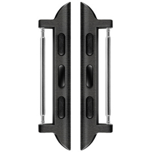 moVear | Adapter paska 22mm do Apple Watch 9/8/7/6/SE/5/4/3/2/1 (45/44/42mm) & Ultra (49mm) | Czarny Stal nierdzewna +PVD