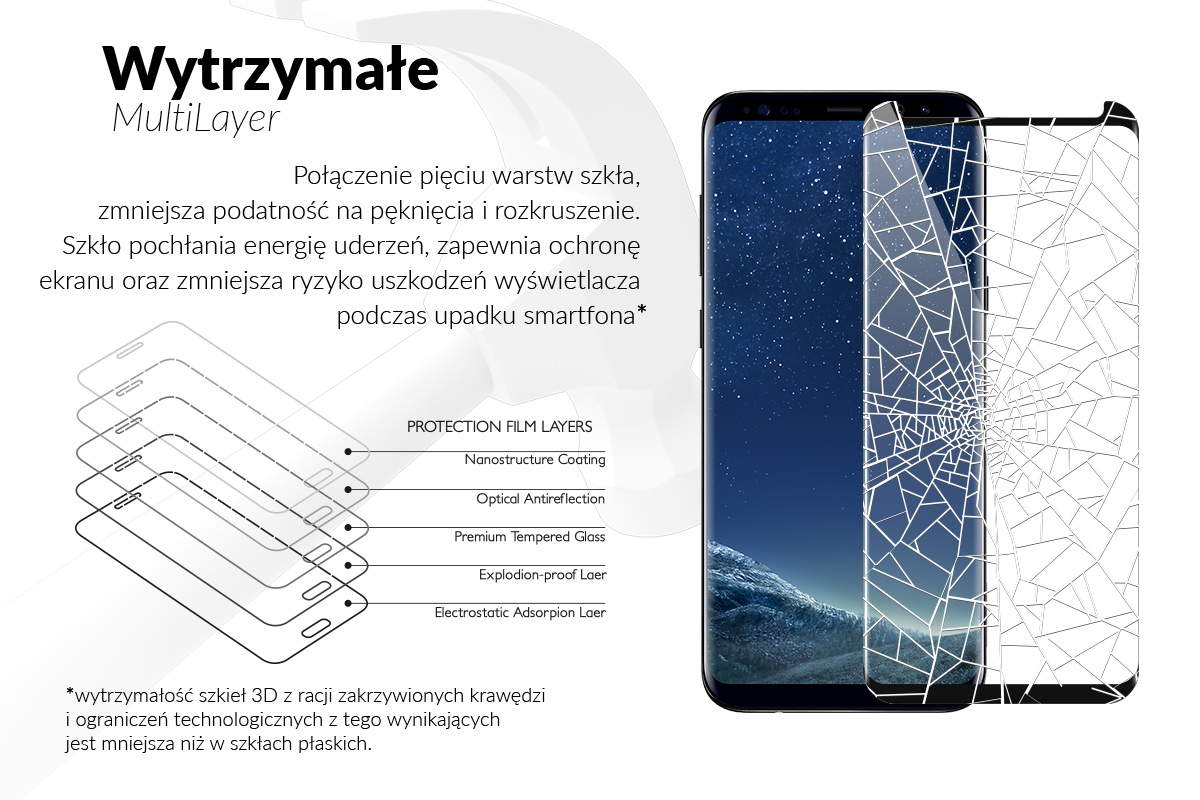 movear.pl - Szkło Hartowane 9H pełne 3D do Samsung Galaxy S8