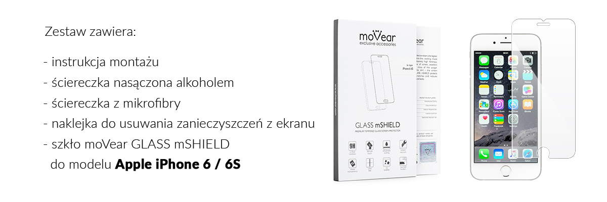 movear.pl - GLASS mSHIELD Szkło Hartowane 9H na iPhone 6 Plus, iPhone 6s Plus 4,7