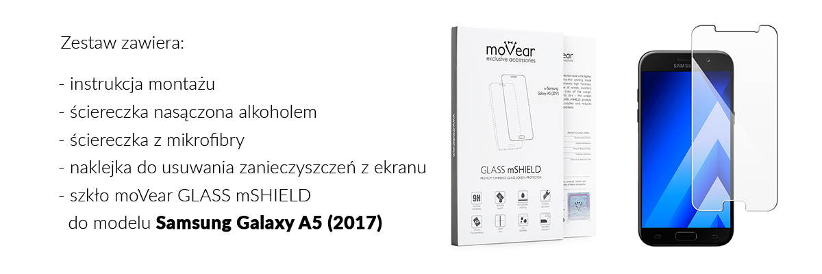 movear.pl - GLASS mSHIELD Szkło Hartowane 9H na Samsung Galaxy A5 (2017) - moVear