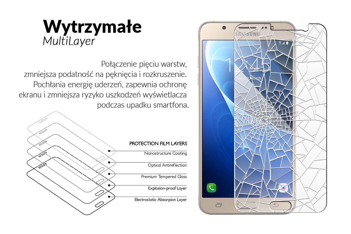 movear.pl - GLASS mSHIELD Szkło Hartowane 9H na Samsung Galaxy J7 (2016) - moVear