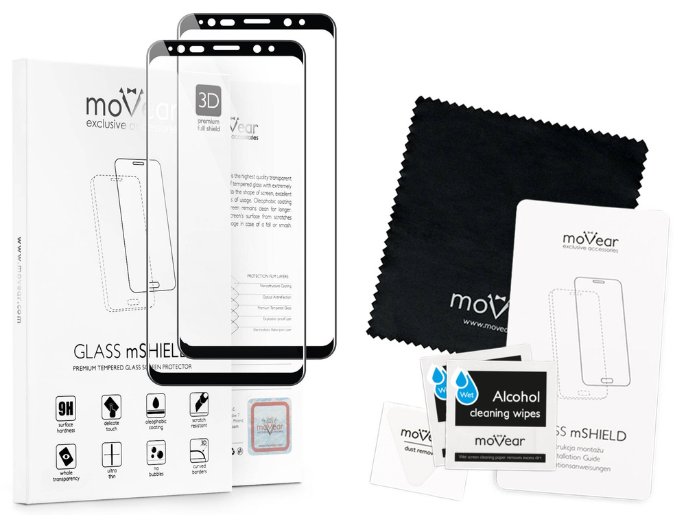 2 szt. | moVear GLASS mSHIELD 3D do Samsung Galaxy S9 (5.8") (na cały ekran)