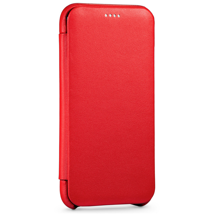 moVear flipSide S skórzane etui do Apple iPhone 11 (6.1") | Skóra naturalna gładka (Czerwona)