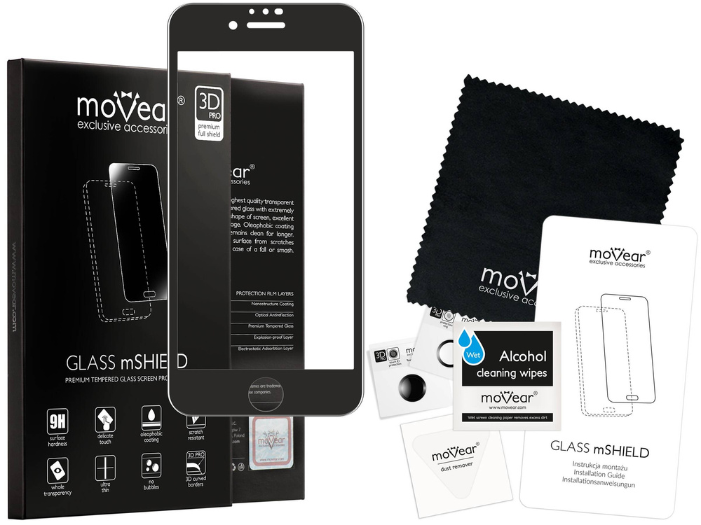 moVear GLASS mSHIELD 3D PRO MATT do Apple iPhone SE (2022 / 2020) / 8 / 7 (4.7") | (Antyrefleksyjne)
