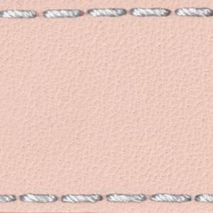 Pasek C1 22mm | Różowy cielisty / Srebrna nić | Części skórzane bez klamry