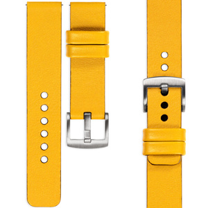 moVear Prestige S1 Skórzany pasek 20mm do zegarka | Żółty [rozmiary XS-XXL i klamra do wyboru]
