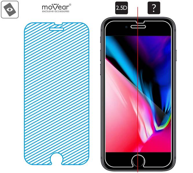 
                    moVear GLASS mSHIELD 2.5D do Apple iPhone 8 Plus / 7 Plus (5.5") (kompatybilne z etui)