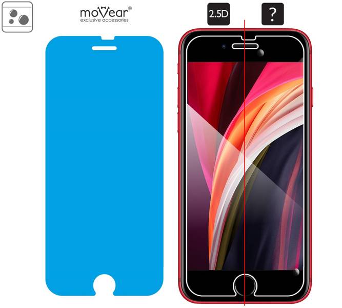 
                    moVear GLASS mSHIELD 2.5D do Apple iPhone SE (2022 / 2020) / 8 / 7 (4.7") (kompatybilne z etui)
