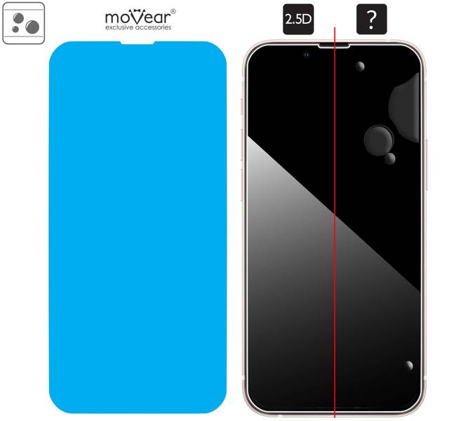 2 szt. | moVear GLASS mSHIELD 2.5D do Apple iPhone 13 Mini (5.4") (kompatybilne z etui)