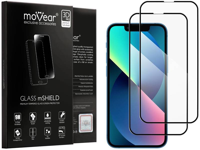 2 szt. | moVear GLASS mSHIELD 3D PRO-E do Apple iPhone 13 Mini (5.4")