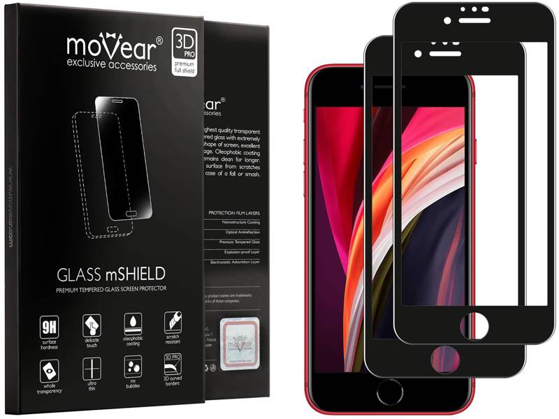 2 szt. | moVear GLASS mSHIELD 3D PRO MATT do Apple iPhone SE 2020 / 8 / 7 (4.7”) | (Antyrefleksyjne)
