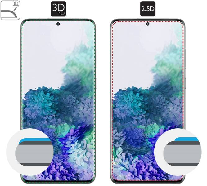 2 szt. | moVear GLASS mSHIELD 3D do Samsung Galaxy S20+ (Plus) (6.7") (na cały ekran)