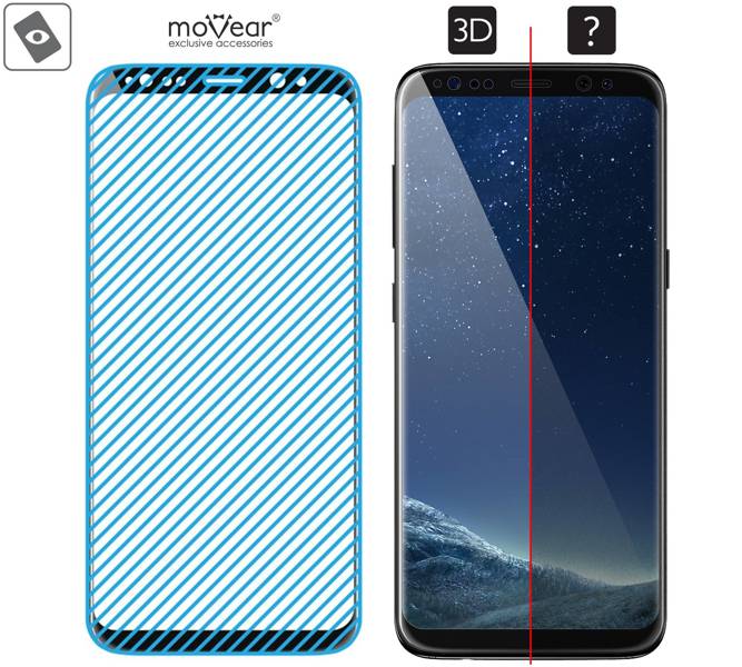 2 szt. | moVear GLASS mSHIELD 3D na Samsung Galaxy S8+ (Plus) | Szkło Hartowane na Cały Ekran, 9H