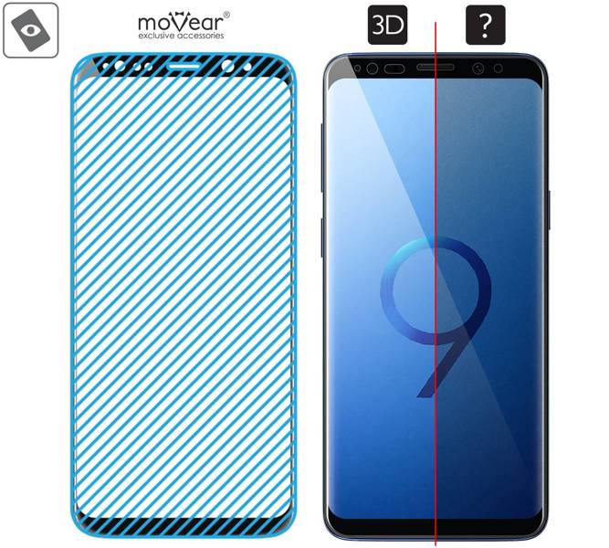 2 szt. | moVear GLASS mSHIELD 3D na Samsung Galaxy S9+ (Plus) | Szkło Hartowane na Cały Ekran, 9H