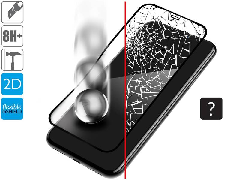 2 szt. | moVear flexible mSHIELD 2D do Apple iPhone 12 Mini (5.4"). Pancerne szkło hybrydowe.
