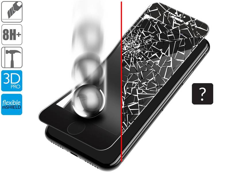 2 szt. | moVear flexible mSHIELD 3D PRO do Apple iPhone SE (2022 / 2020) / 8 / 7 (4.7"). Pancerne szkło hybrydowe.