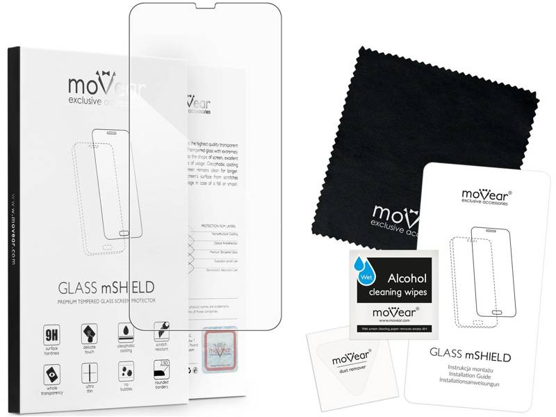 moVear GLASS mSHIELD 2.5D do Apple iPhone 11 Pro Max / Xs MAX (6.5") (kompatybilne z etui)