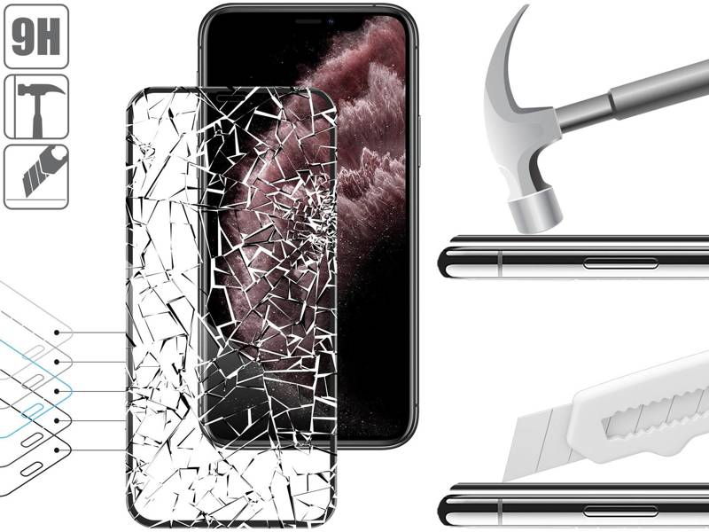 moVear GLASS mSHIELD 3D PRO MATT do Apple iPhone 11 Pro Max / Xs MAX (6.5") | (Antyrefleksyjne)