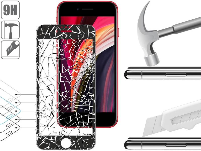moVear GLASS mSHIELD 3D PRO MATT do Apple iPhone SE (2022 / 2020) / 8 / 7 (4.7") | (Antyrefleksyjne)