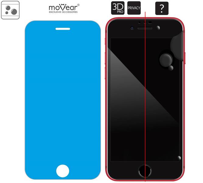 moVear GLASS mSHIELD 3D PRO privacy do iPhone SE (2022 / 2020) / 8 / 7 (4.7”) | (Prywatyzujące)