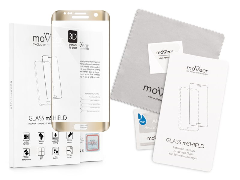 moVear GLASS mSHIELD 3D na Samsung Galaxy S7 edge | Szkło Hartowane na Cały Ekran, 9H