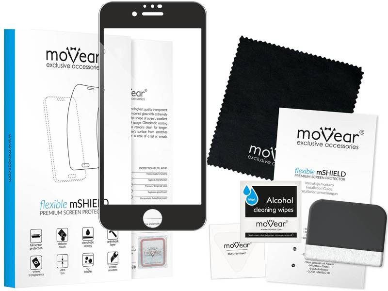moVear flexible mSHIELD 3D PRO do Apple iPhone SE (2022 / 2020) / 8 / 7 (4.7"). Pancerne szkło hybrydowe.