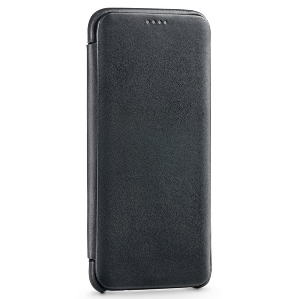 moVear flipSide S Skórzane Etui do Samsung Galaxy S8 | Skóra Gładka | Czarny
