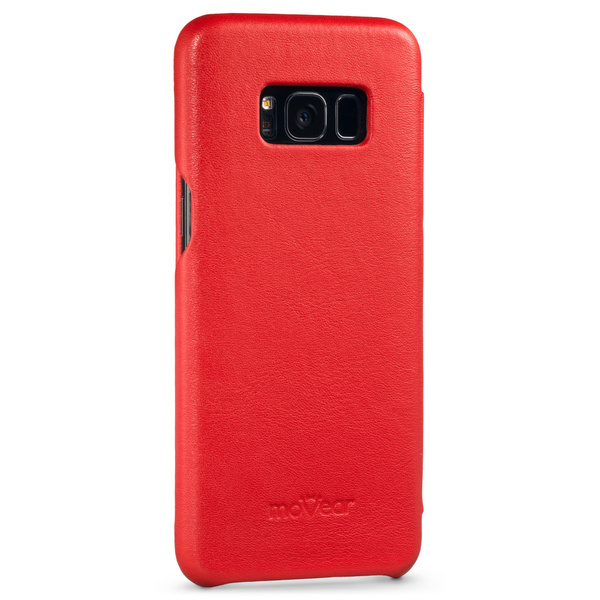 moVear flipSide S skórzane etui do Samsung Galaxy S8 (5.8") | Skóra naturalna nappa (Czerwona)