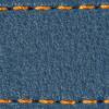 Pasek C1 22mm | Niebieski Jeans / Pomarańczowa nić | Części skórzane bez klamry